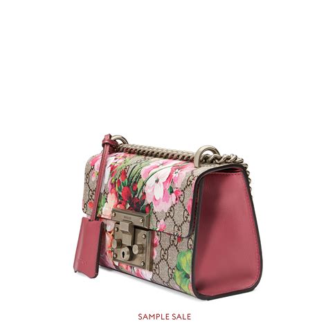 gucci padlock gg blooms shoulder bag|how to open gucci bag.